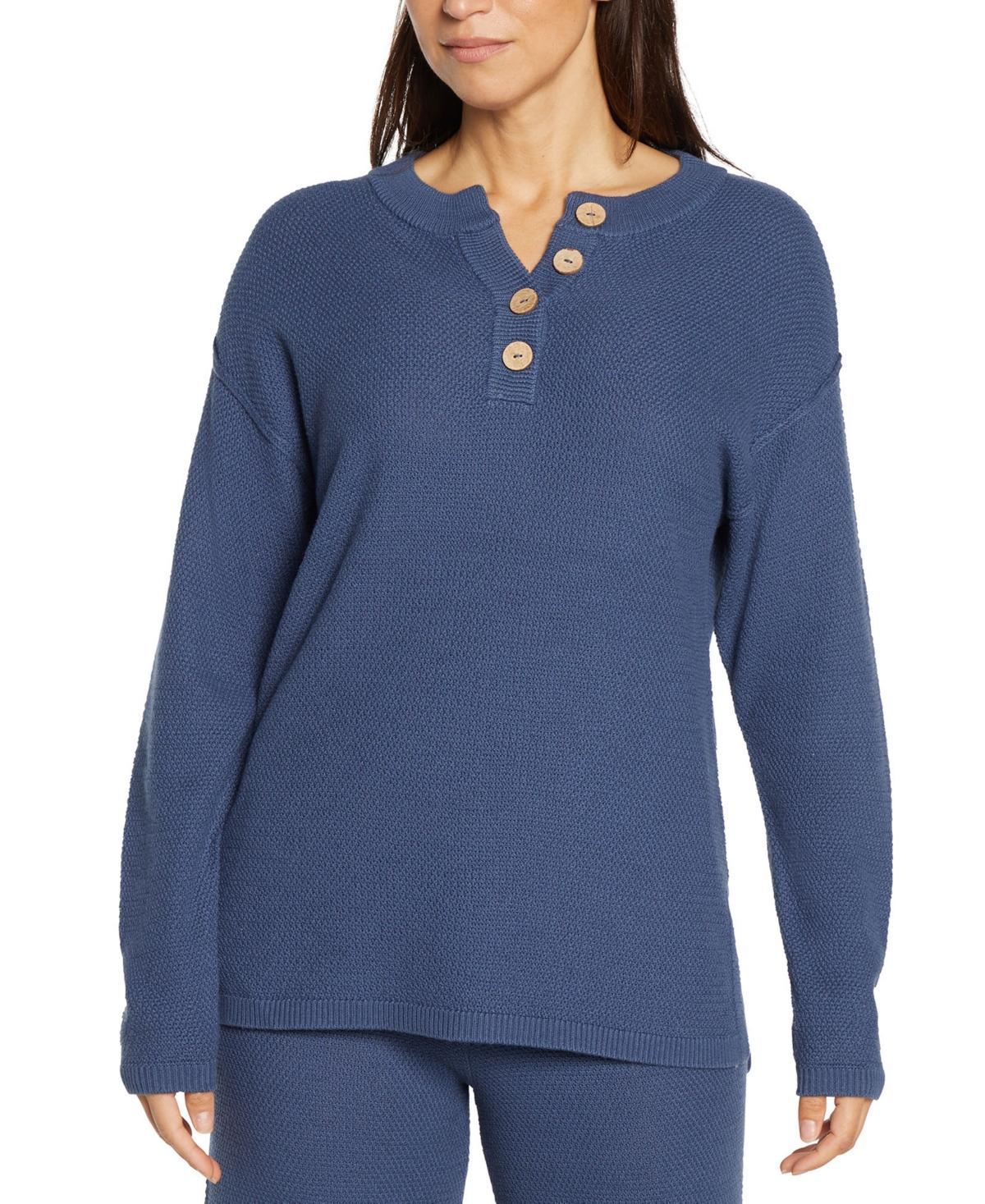 Three Dots Womens Parma Henley Long-Sleeve Top Product Image