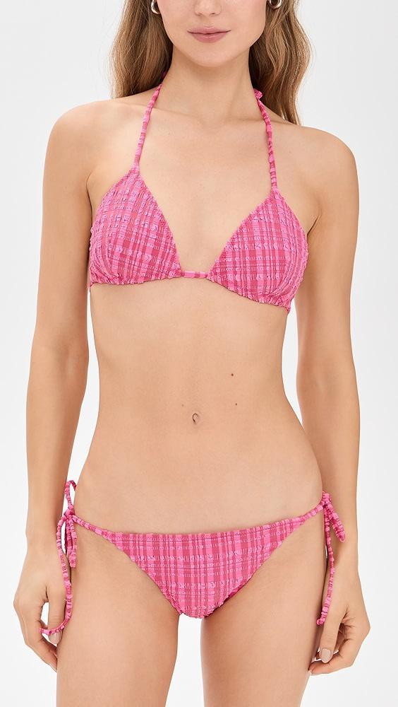 Lisa Marie Fernandez Retro Padded Triangle Bikini Set | Shopbop Product Image