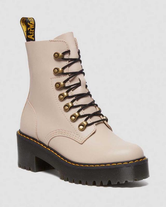 Dr. Martens Womens Leona Platform Combat Boots Product Image