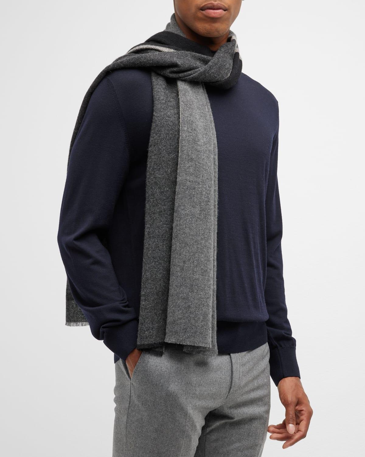 Mens Colorblock Cashmere Scarf Product Image