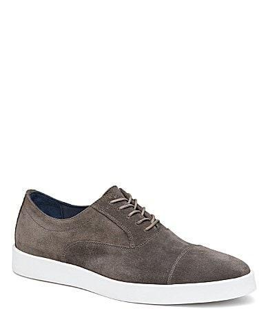 Johnston & Murphy Collection Bolivar Cap Toe (Gray Italian Suede) Men's Lace-up Boots Product Image