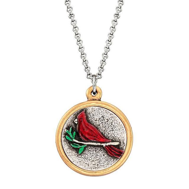 Luca + Danni Red Cardinal Necklace, Womens Silver Tone Product Image