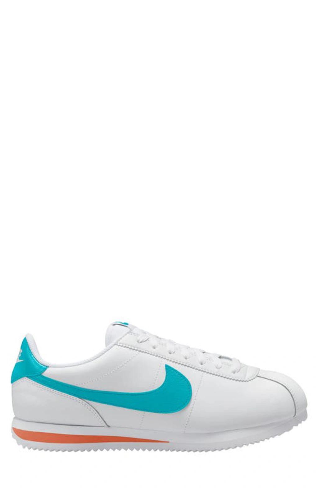 NIKE Cortez Sneakers In White And Blue In Multi Product Image