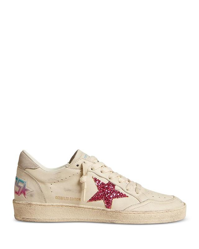 Golden Goose Womens Ballstar Glitter Star Sneakers Product Image