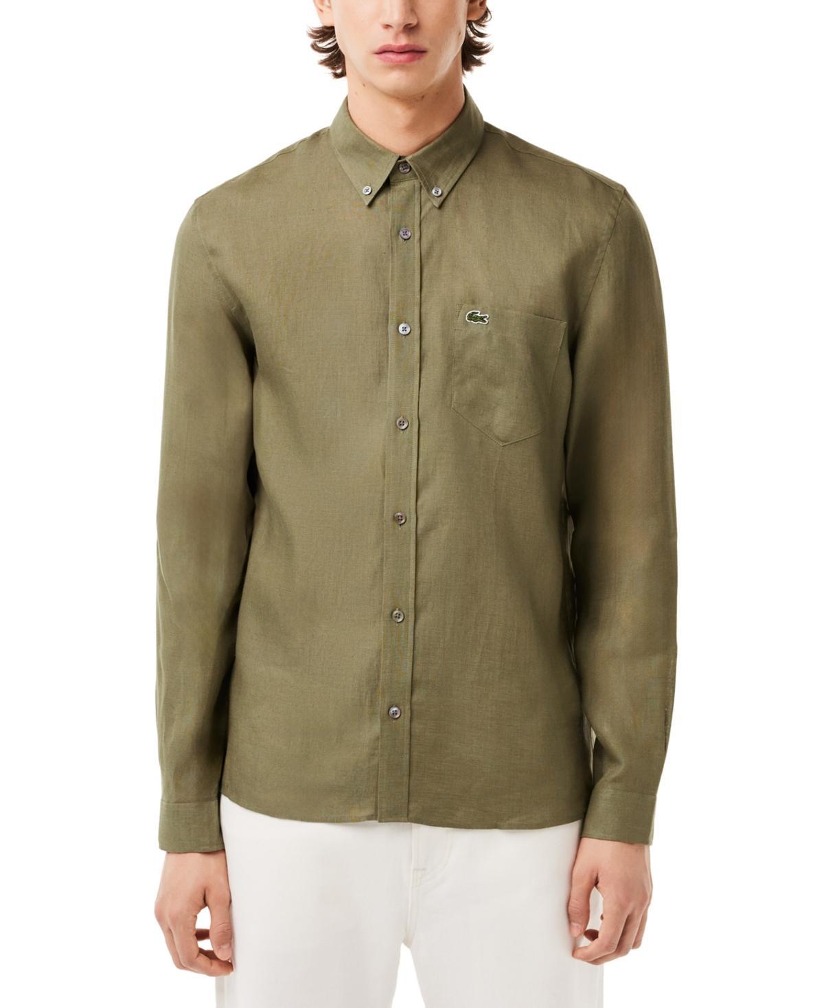 Mens Linen Button-Down Shirt Product Image