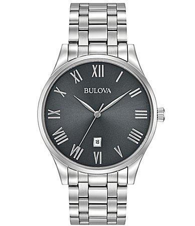 Bulova Mens Stainless Steel Bracelet Watch 40mm 96B261 Product Image