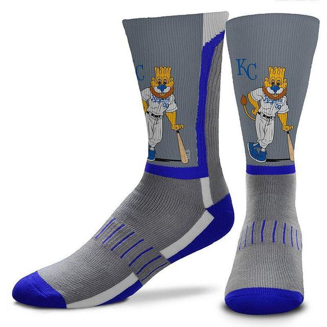 Mens For Bare Feet Kansas City Royals Mascot Snoop V-Curve Crew Socks Product Image