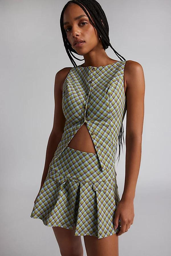 Kimchi Blue Raquel Crop Vest Top & Pleated Mini Skirt Set Womens at Urban Outfitters Product Image