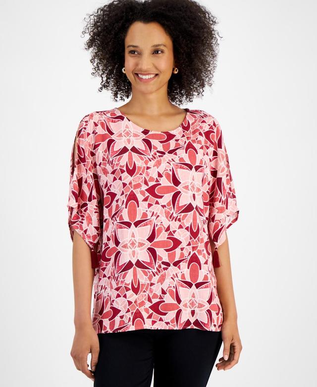 Women's Glamorous Tiles Scoop-Neck Top, Created for Macy's   Product Image