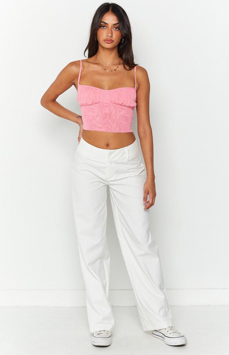 Mora Pink Mesh Top Product Image