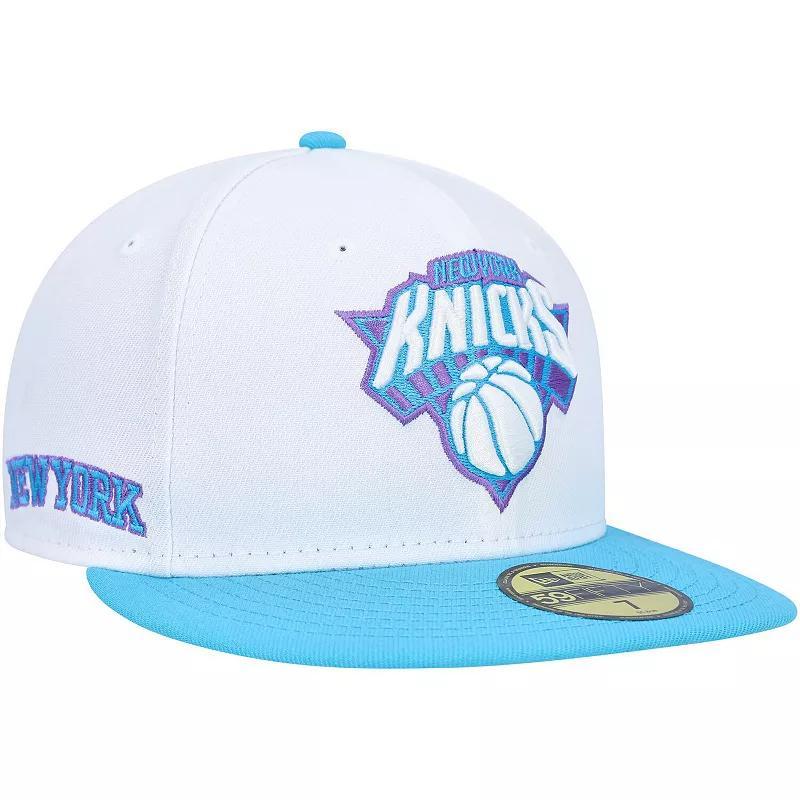 Mens New Era New York Knicks Vice Blue Side Patch 59FIFTY Fitted Hat Product Image