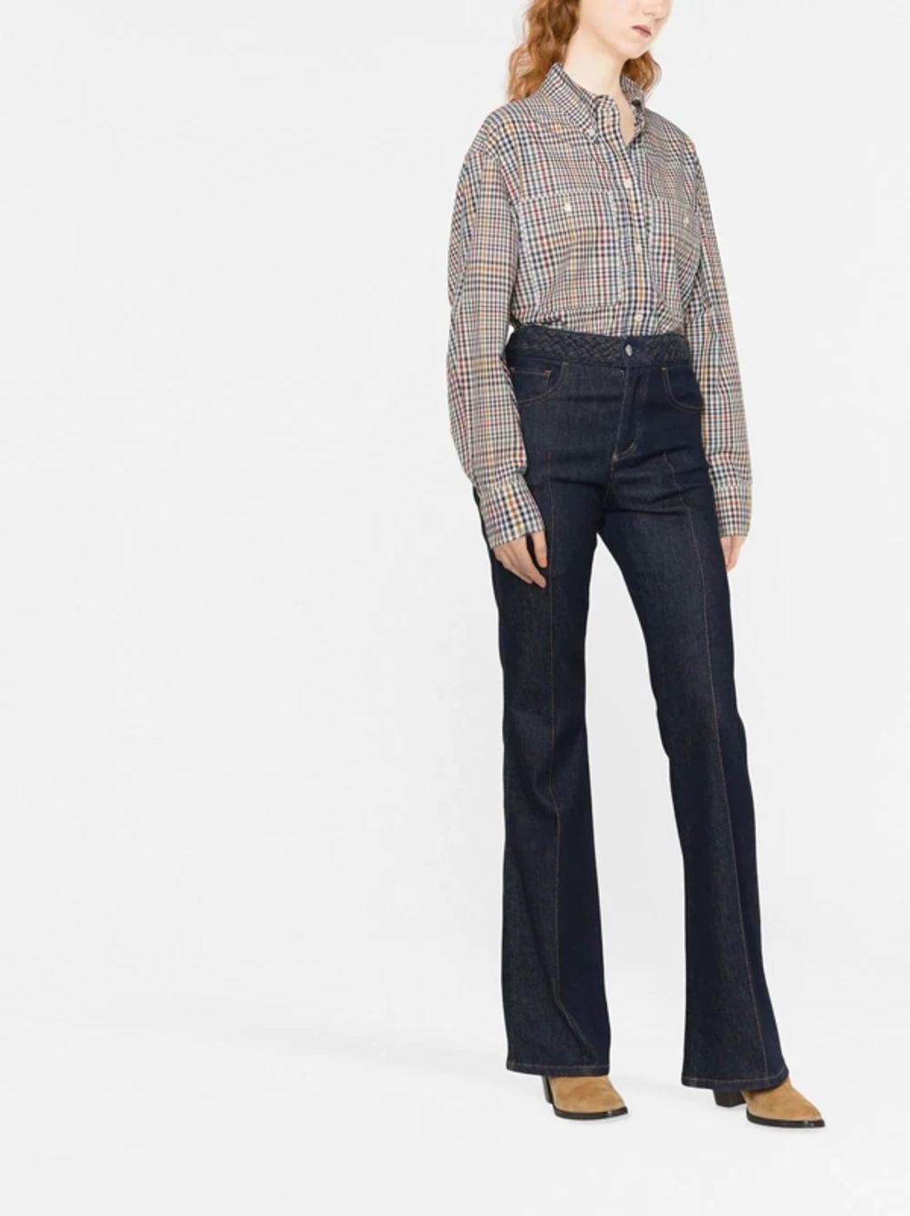 ISABEL MARANT Rinela Checked Long-sleeved Shirt In Multicolor Product Image