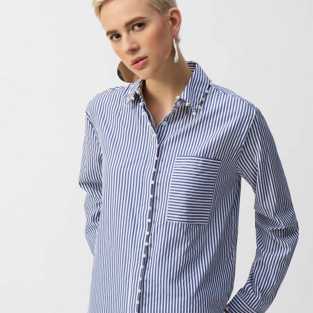 Striped Stretch Cotton Shirt Product Image