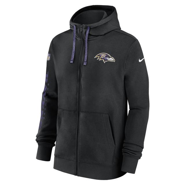 Baltimore Ravens Sideline Team Issue Club Nike Men's Full Zip Hoodie Product Image