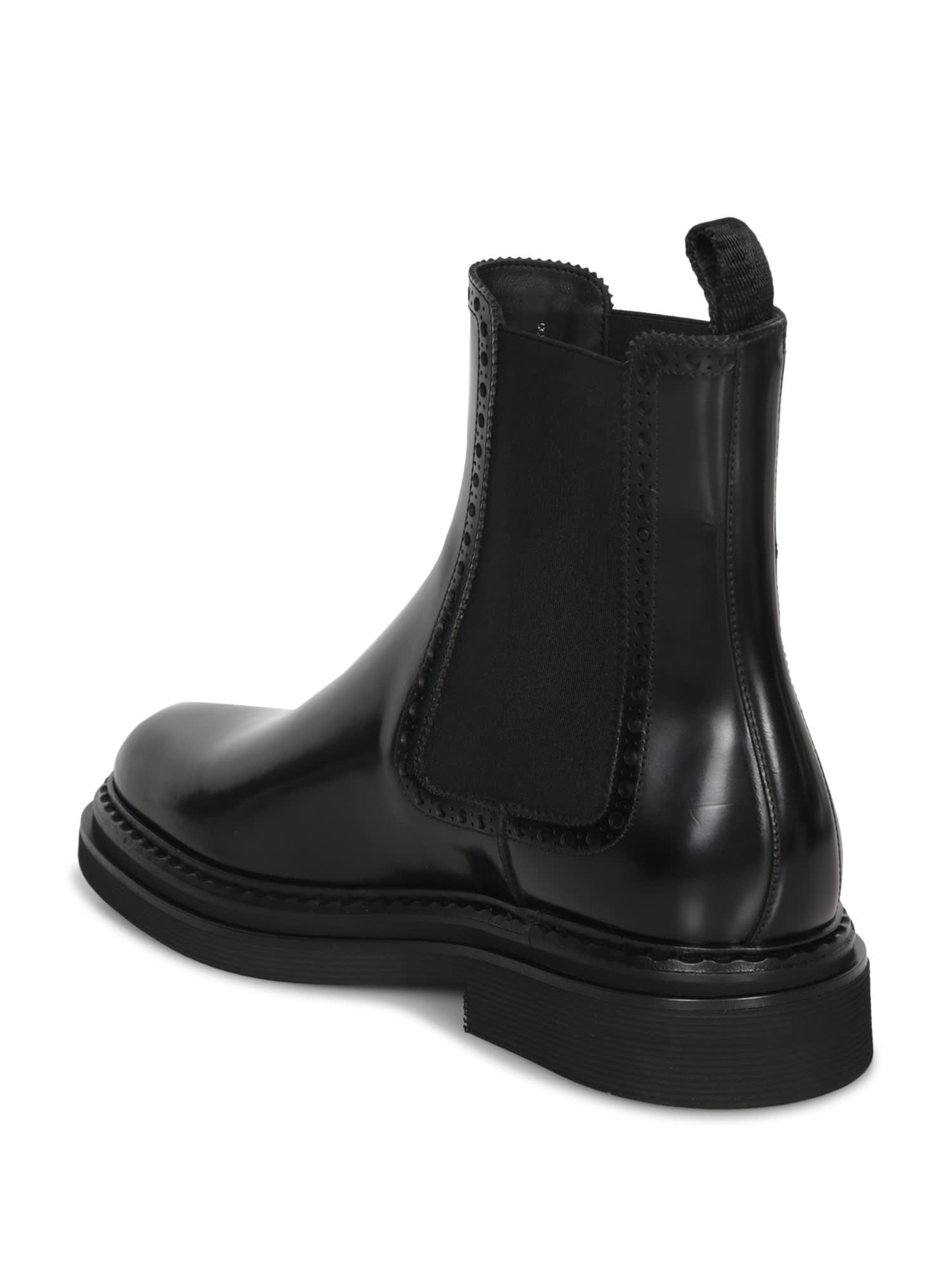 Brushed Ankle Boots In Nero Product Image