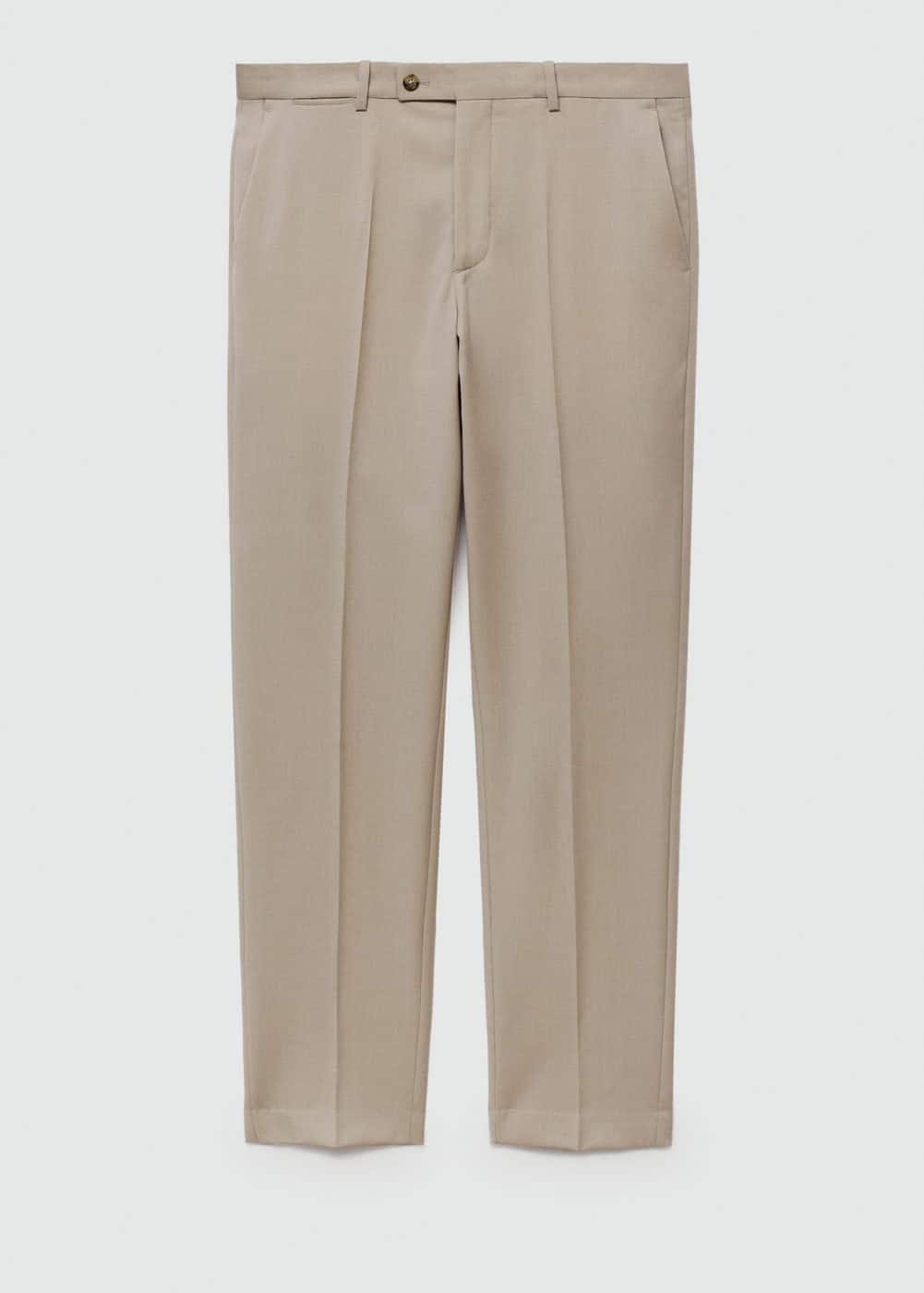 MANGO MAN - 100% virgin wool slim-fit suit pants beigeMen Product Image