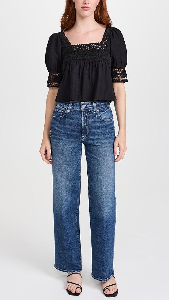 PAIGE Sasha 32" Wide Leg Jeans | Shopbop Product Image