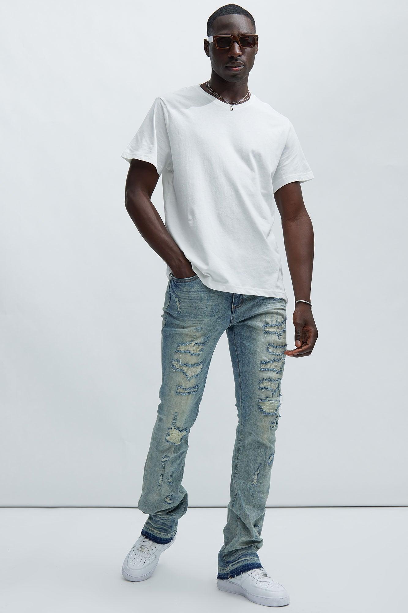 Be Real Stacked Skinny Flare Jeans - Light Wash Product Image