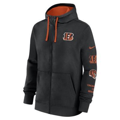 Cincinnati Bengals Club Men's Nike NFL Full-Zip Hoodie Product Image