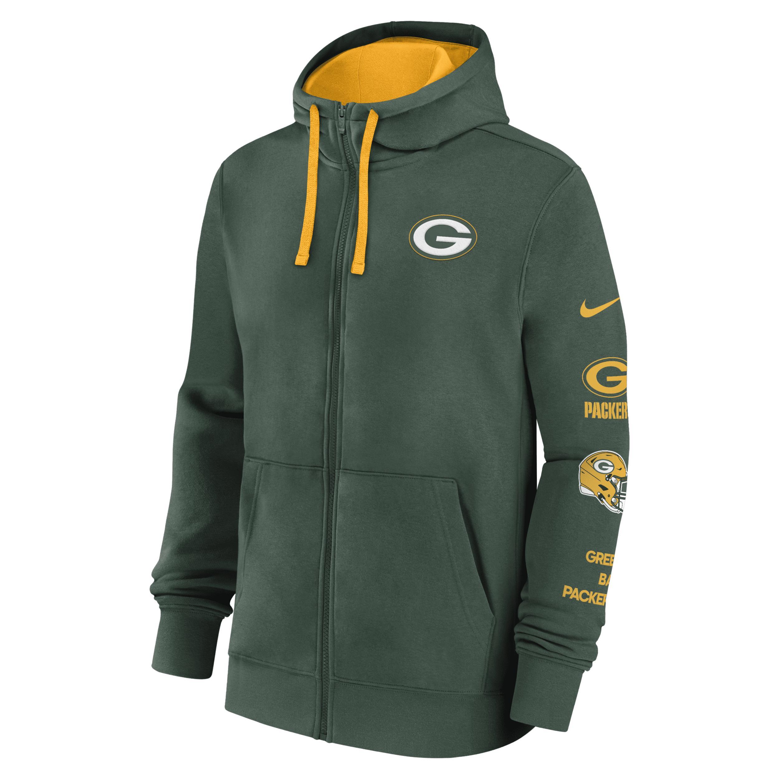 Green Bay Packers Club Nike Men's NFL Full-Zip Hoodie Product Image