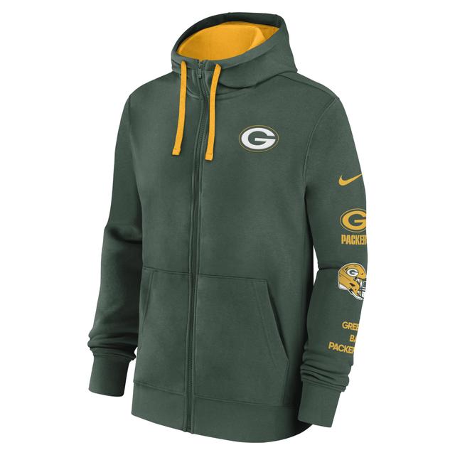 Green Bay Packers Club Nike Men's NFL Full-Zip Hoodie Product Image