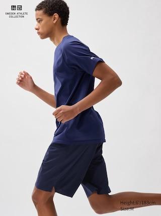 Mens Ultra Stretch Dry Shorts with Quick-Drying Navy Medium UNIQLO US Product Image