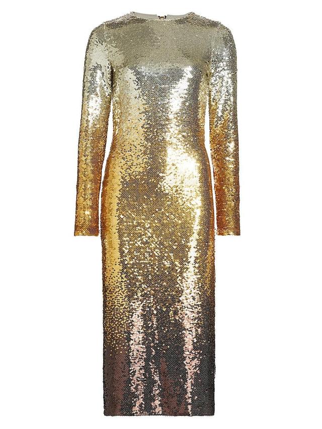 Womens Smokey Sunset Sequined Midi-Dress Product Image