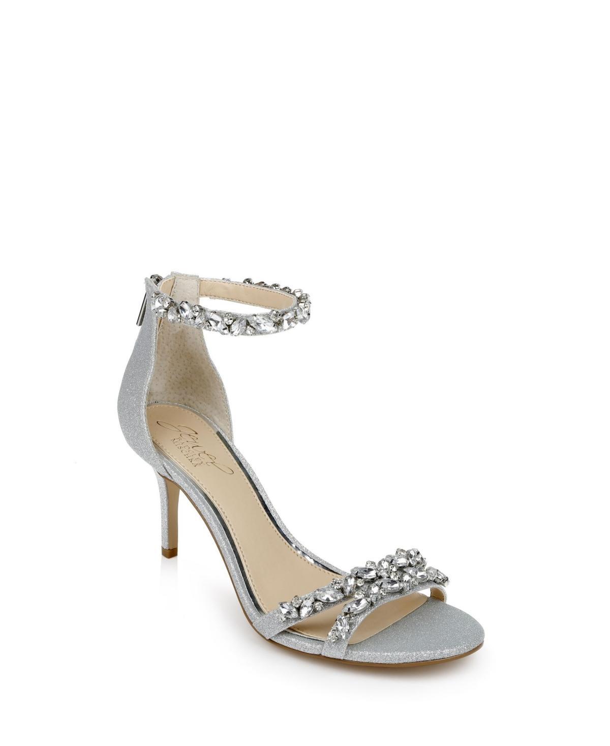 Jewel Badgley Mischka Caroline Embellished Ankle-Strap Evening Sandals Womens Shoes Product Image