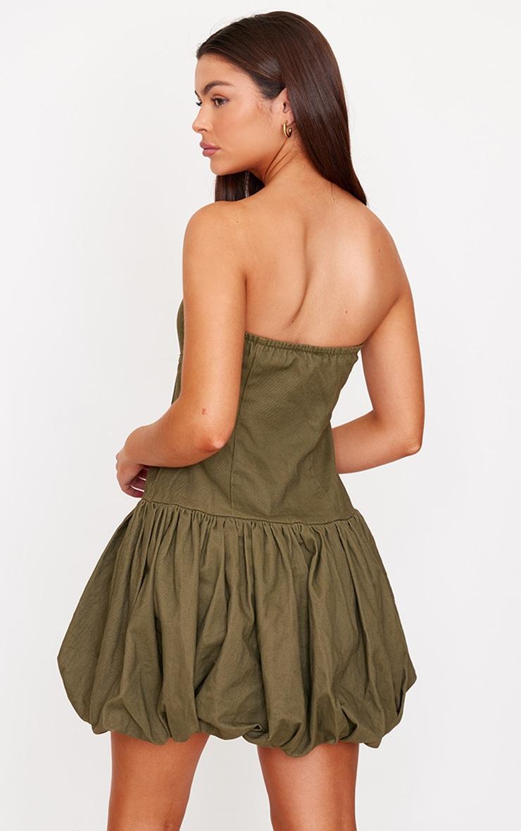 Khaki Premium Twill Puffball Dress Product Image