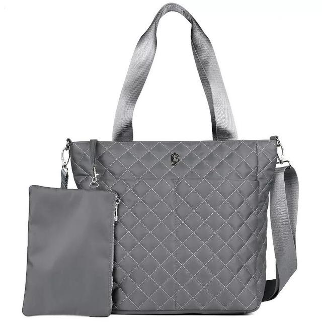 Womens Julia Buxton Nylon Quilted Organizer Tote Bag Product Image