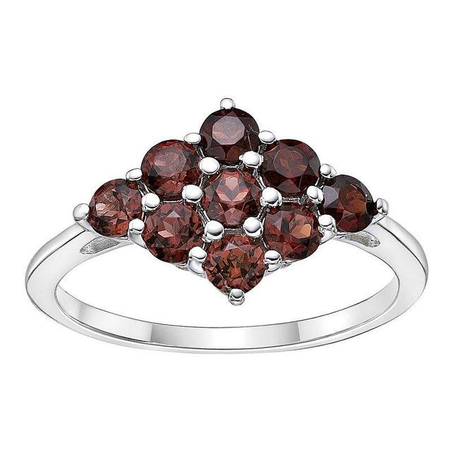 Gemminded Sterling Silver Garnet Ring, Womens Product Image