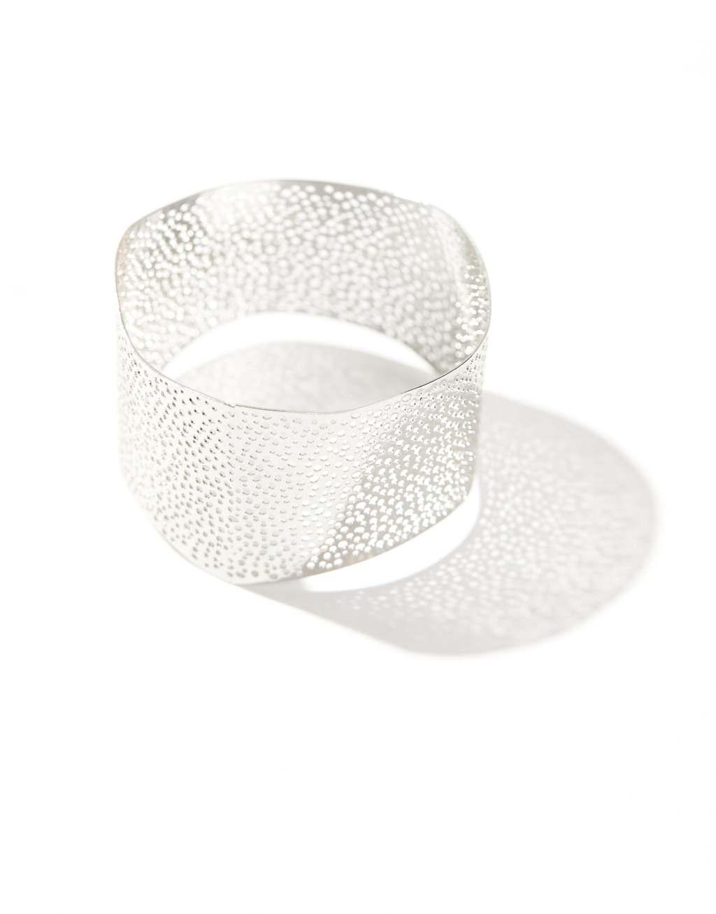 8 Other Reasons chunky bangle in rhodium plated Product Image