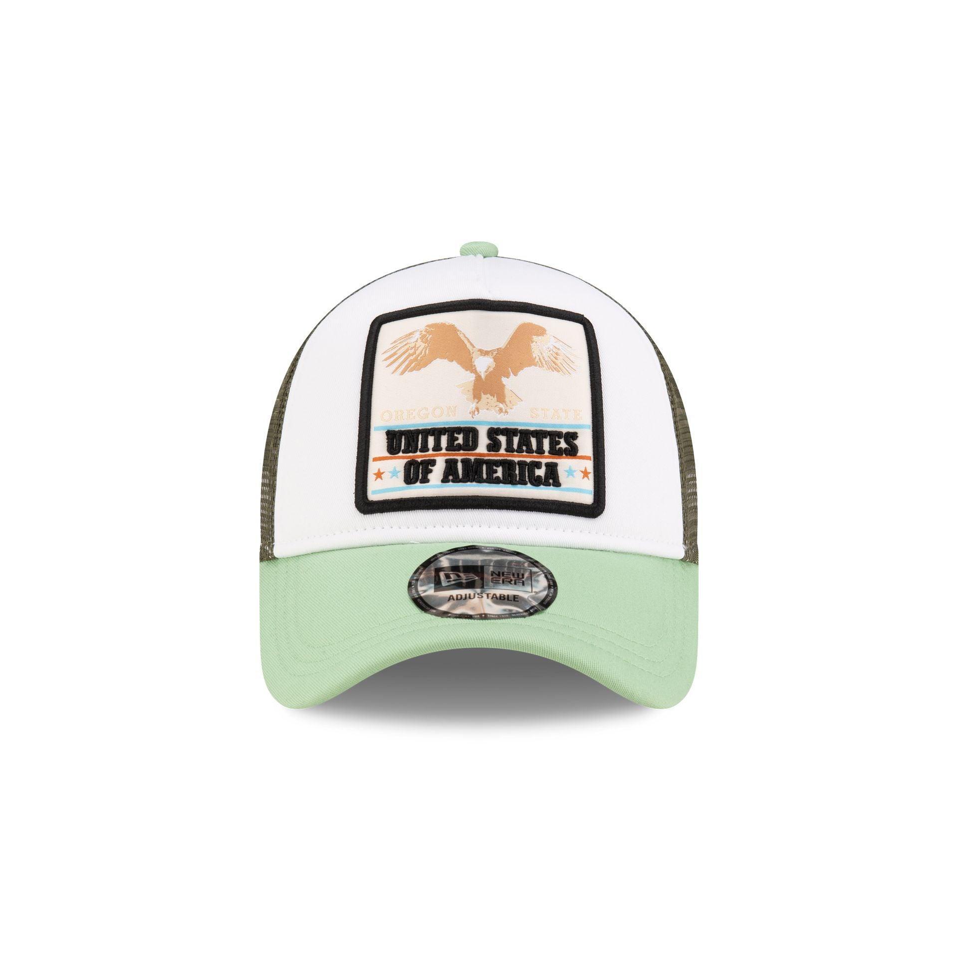 New Era Green Eagle Patch 9FORTY A-Frame Snapback Hat Male Product Image