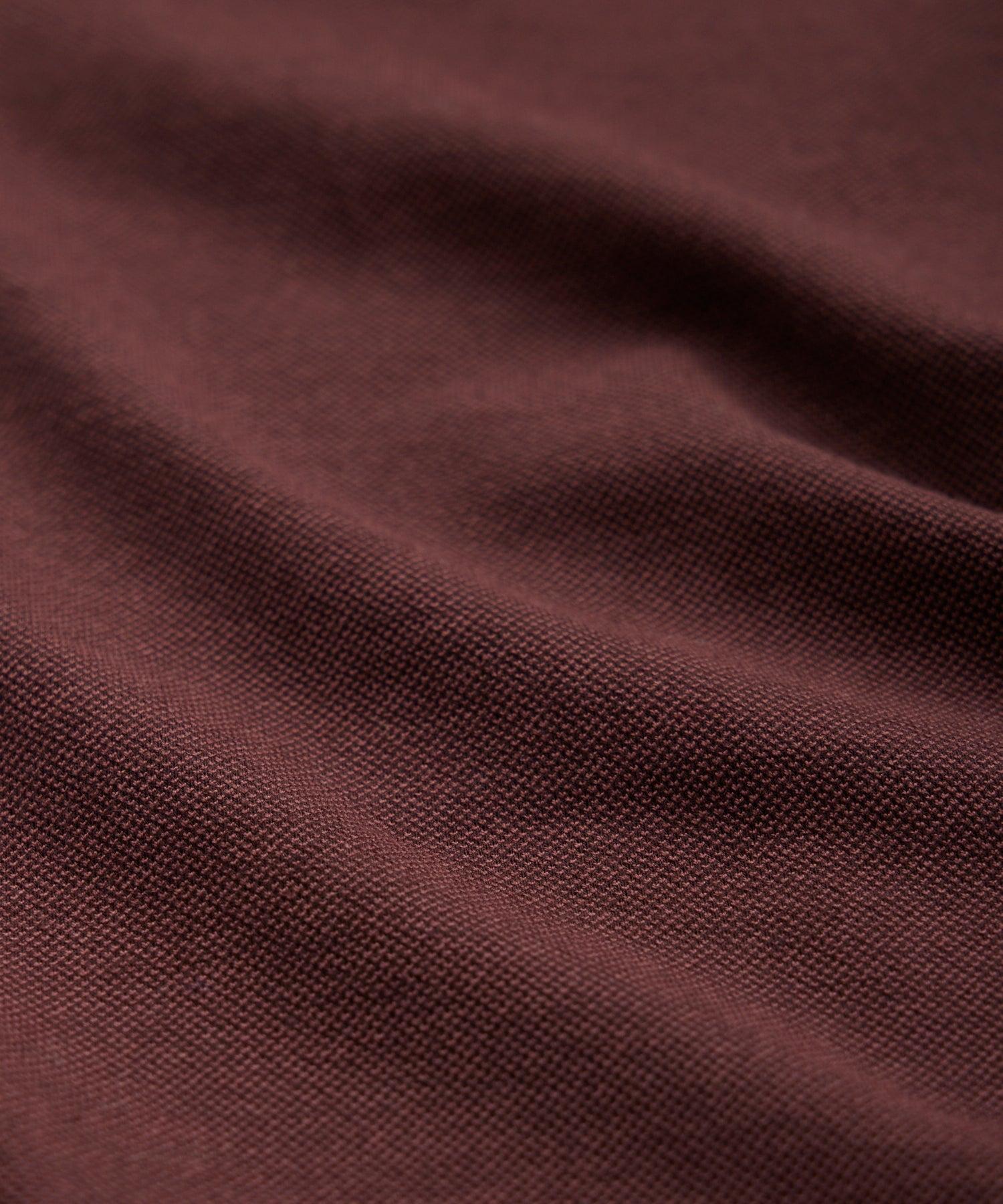 Fine Pique Polo in Classic Burgundy Product Image