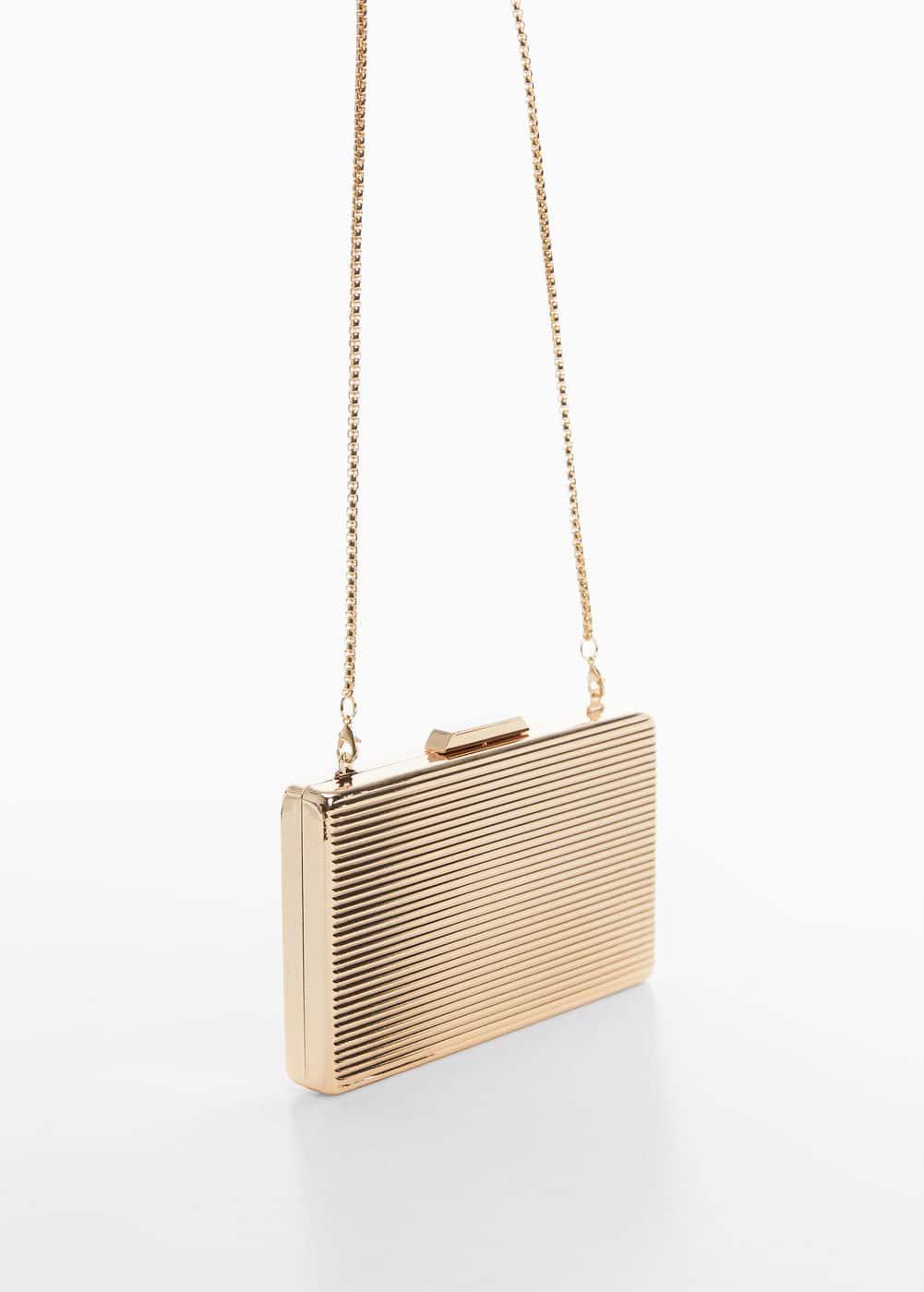 MANGO - Metallic clutch bag - One size - Women Product Image