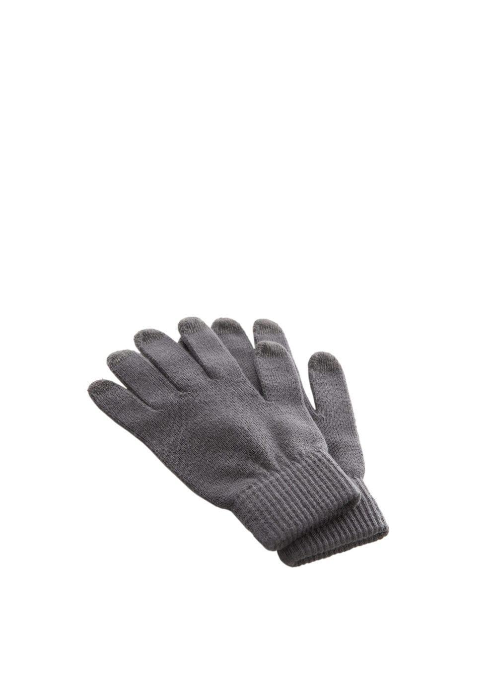 MANGO MAN - Touchscreen knitted gloves - One size - Men Product Image