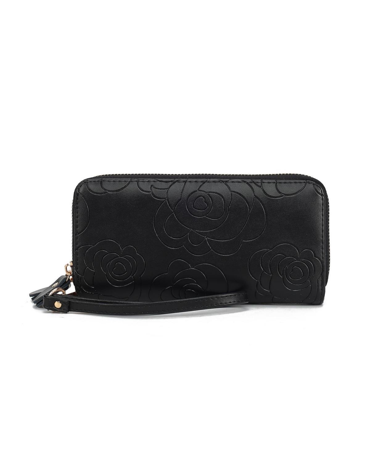 Mkf Collection Ellie Genuine Material Flower-Embossed Women s Wristlet Wallet by Mia K Product Image