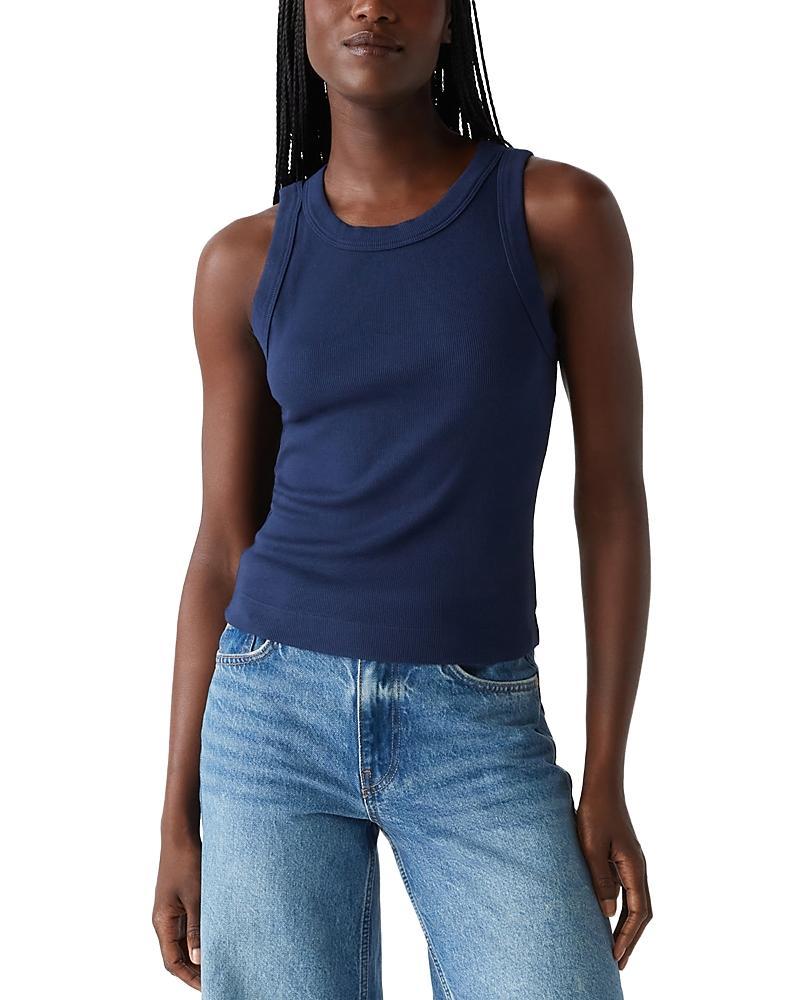 Michael Stars Gina Wide Binding Crop Tank Women's Clothing Product Image