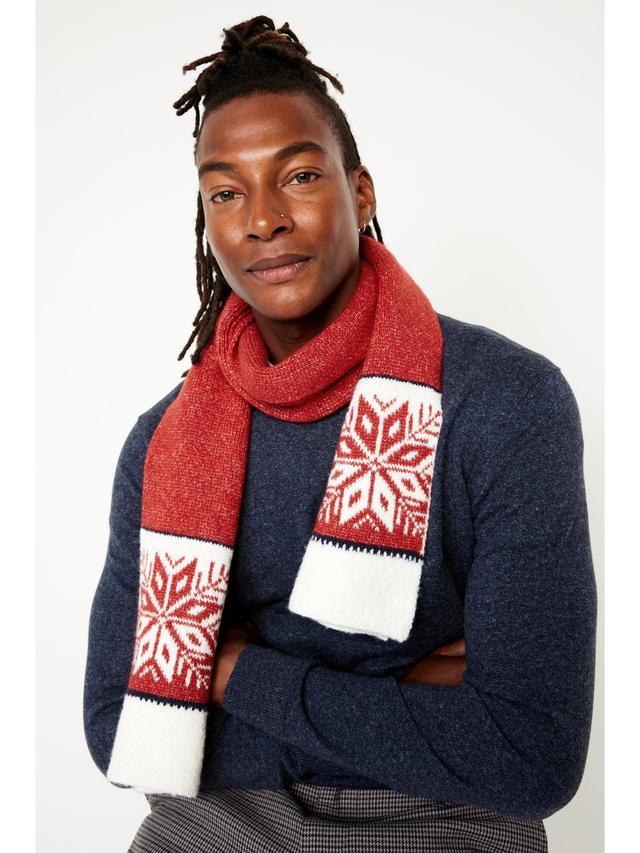 Sweater-Knit Fair Isle Scarf Product Image