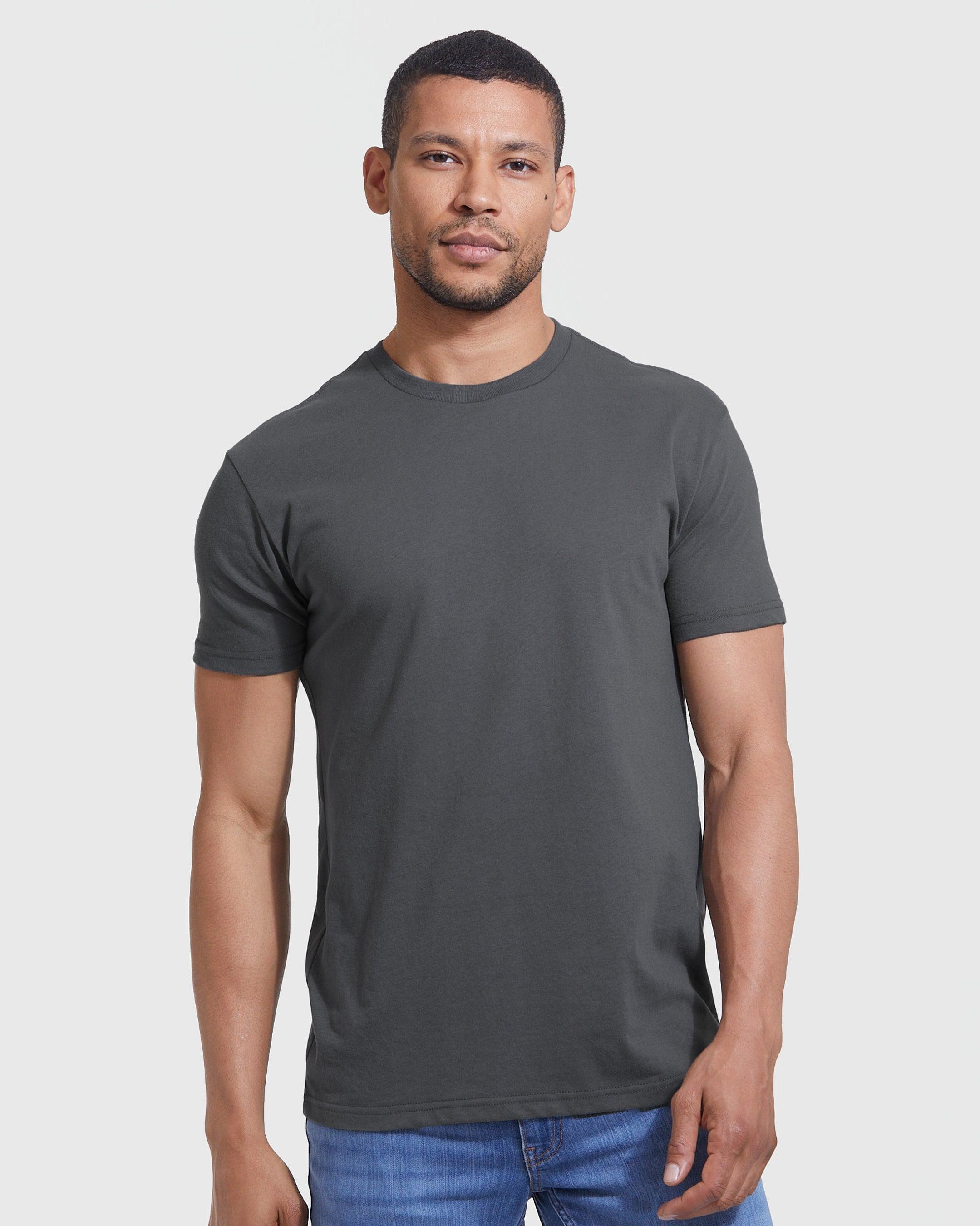 True Classic Men's Gray Tones Classic Short Sleeve Crew Neck T-Shirt 3-Pack Male Product Image