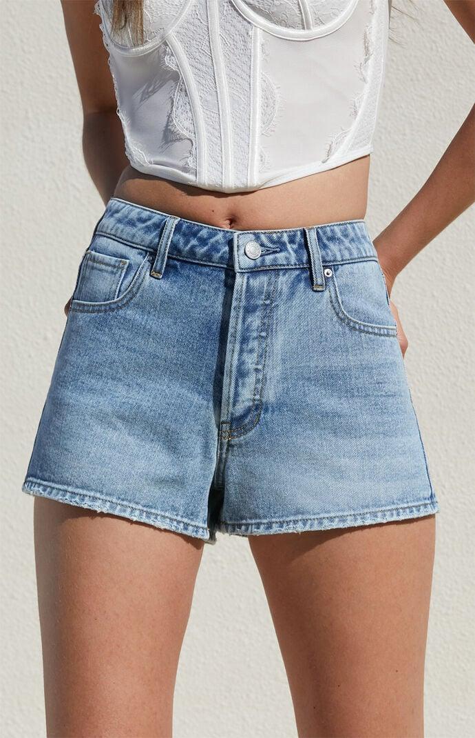 Women's High Waisted Denim Festival Shorts - Product Image