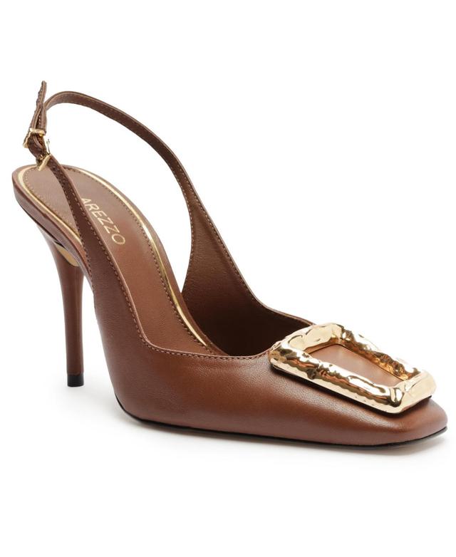 Arezzo Womens The Campaign High Stiletto Slingback Pumps Product Image