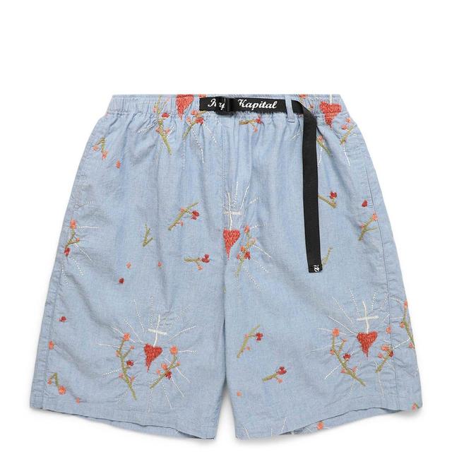 CHAMBRAY CORAZON EMBROIDERY EASY SHORTS Male Product Image