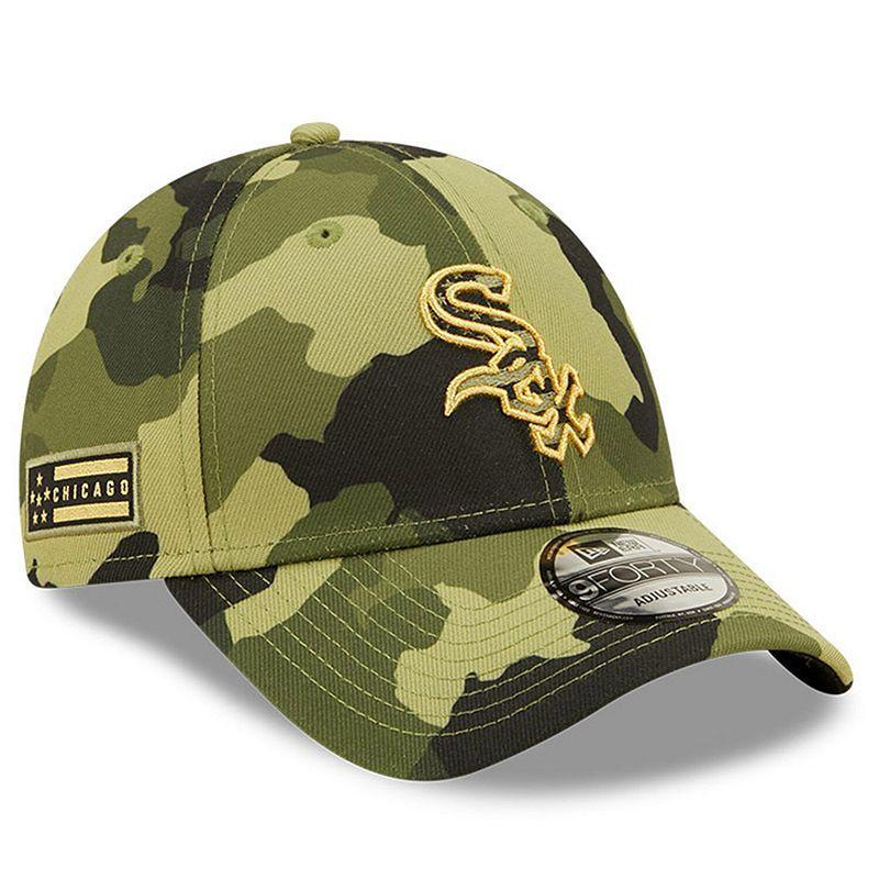 Mens New Era Camo Chicago White Sox 2022 Armed Forces Day 9FORTY Snapback Adjustable Hat Product Image