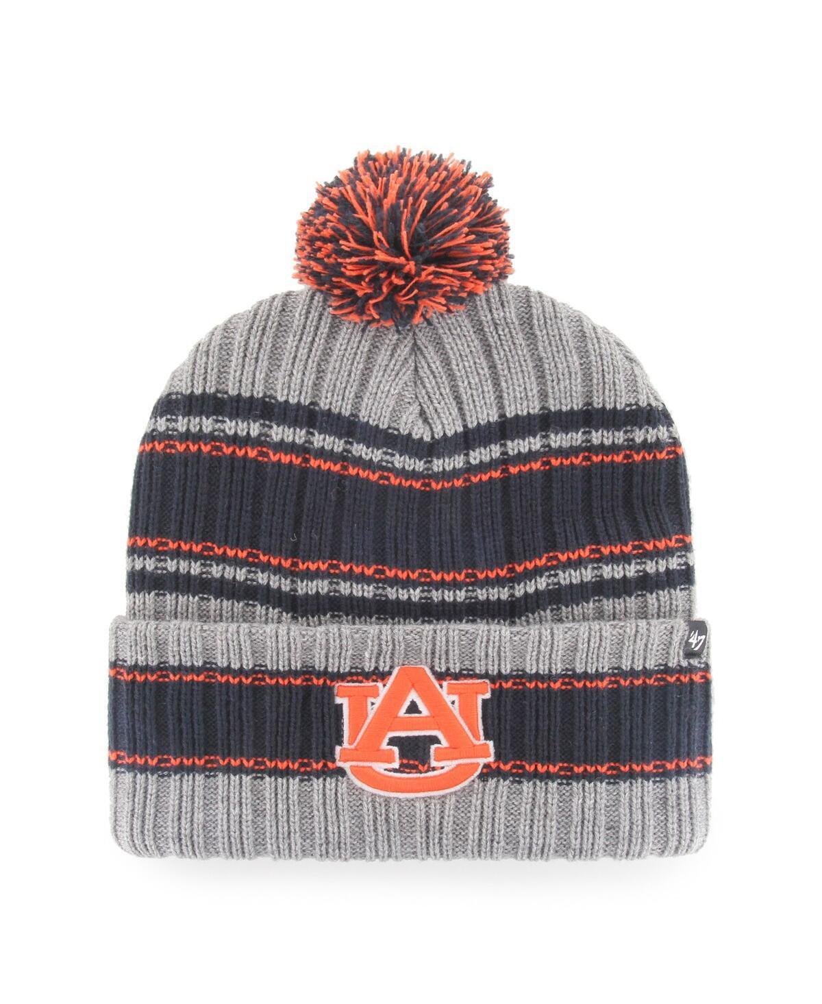 Mens 47 Brand Gray Auburn Tigers Rexford Cuffed Knit Hat with Pom Product Image