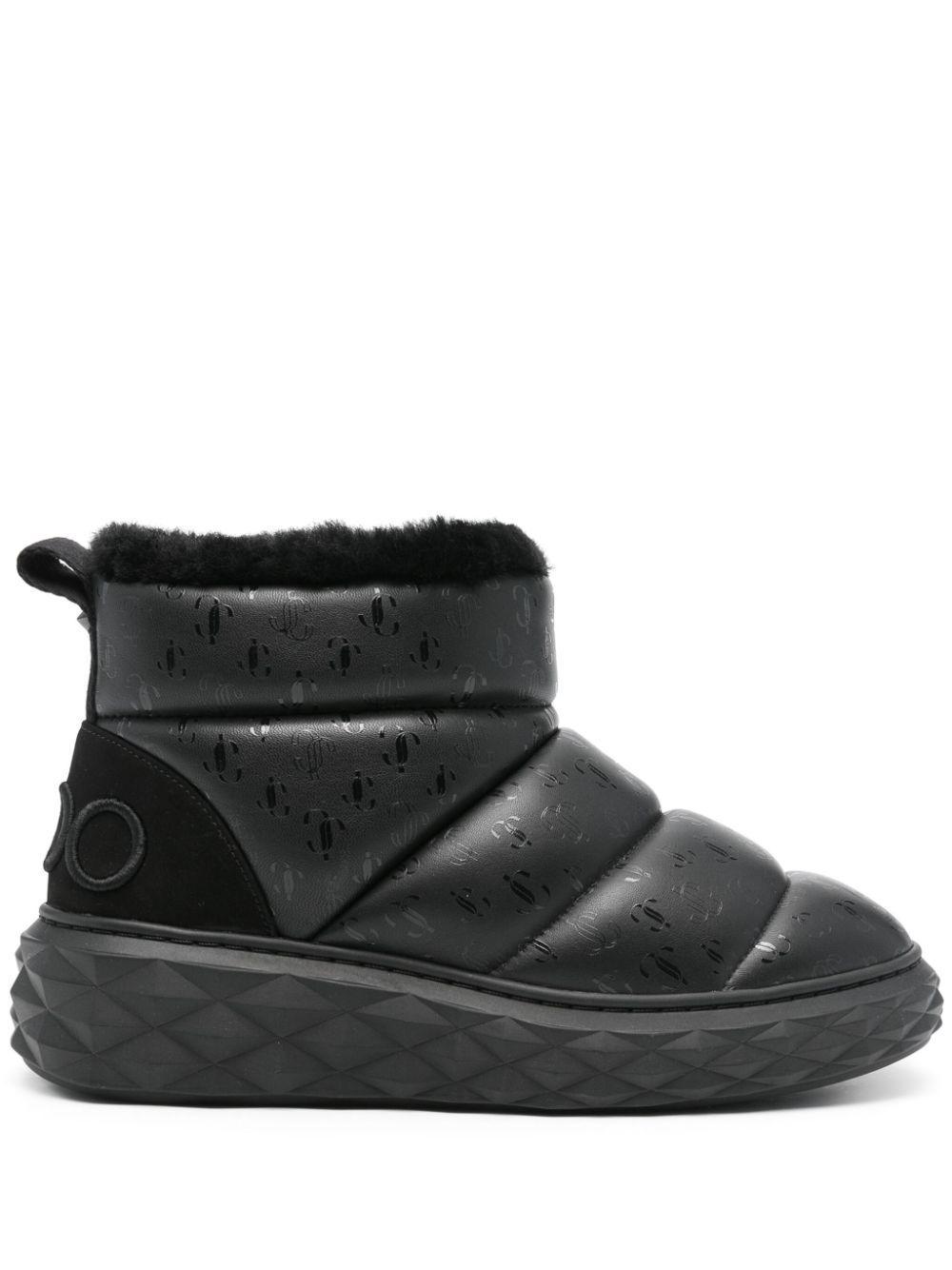 JIMMY CHOO Padded Ankle Boots In V Black Mix Product Image