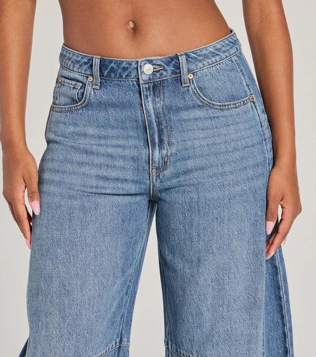 The Classic Mid-Rise Barrel Leg Denim Jeans Product Image