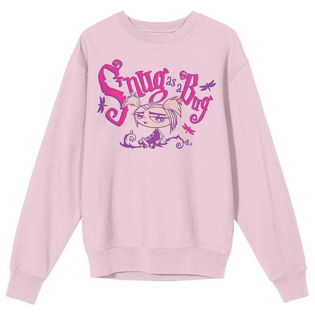 Mens Growing Up Creepie Snug as a Bug Long Sleeve Graphic Tee Pink Product Image