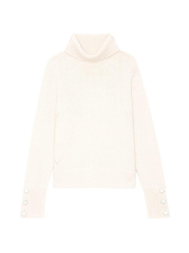 Womens Boxy Cashmere Turtleneck Sweater Product Image