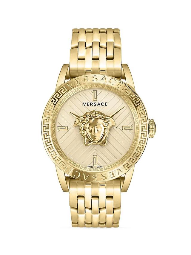 Versace Mens Swiss V-Code Two Tone Bracelet Watch 43mm Product Image